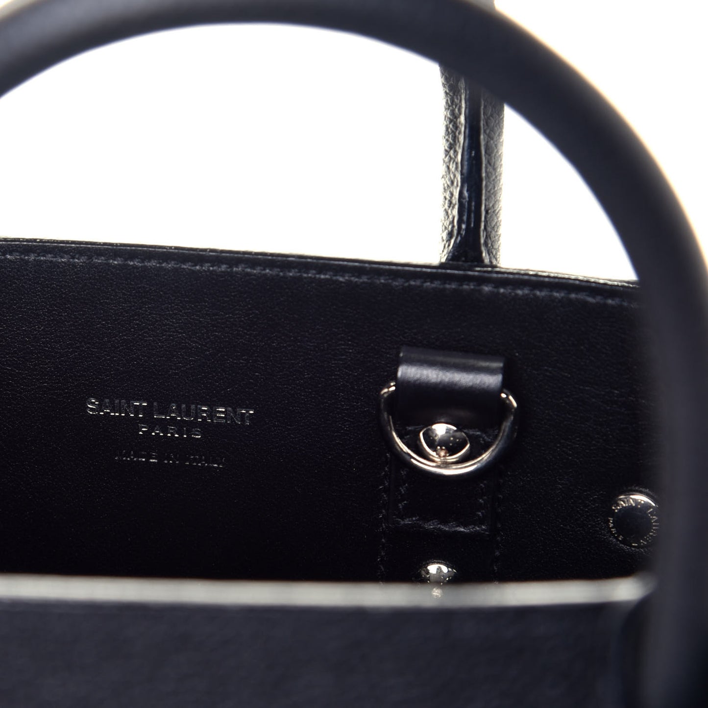 Grained Calfskin Nano Sac De Jour Black