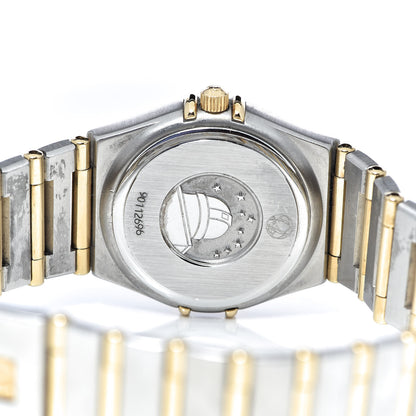 Omega Stainless Steel 18K Yellow Gold 25mm Constellation 95 Quartz Watch Champagne 1272.10.00 5 of 7