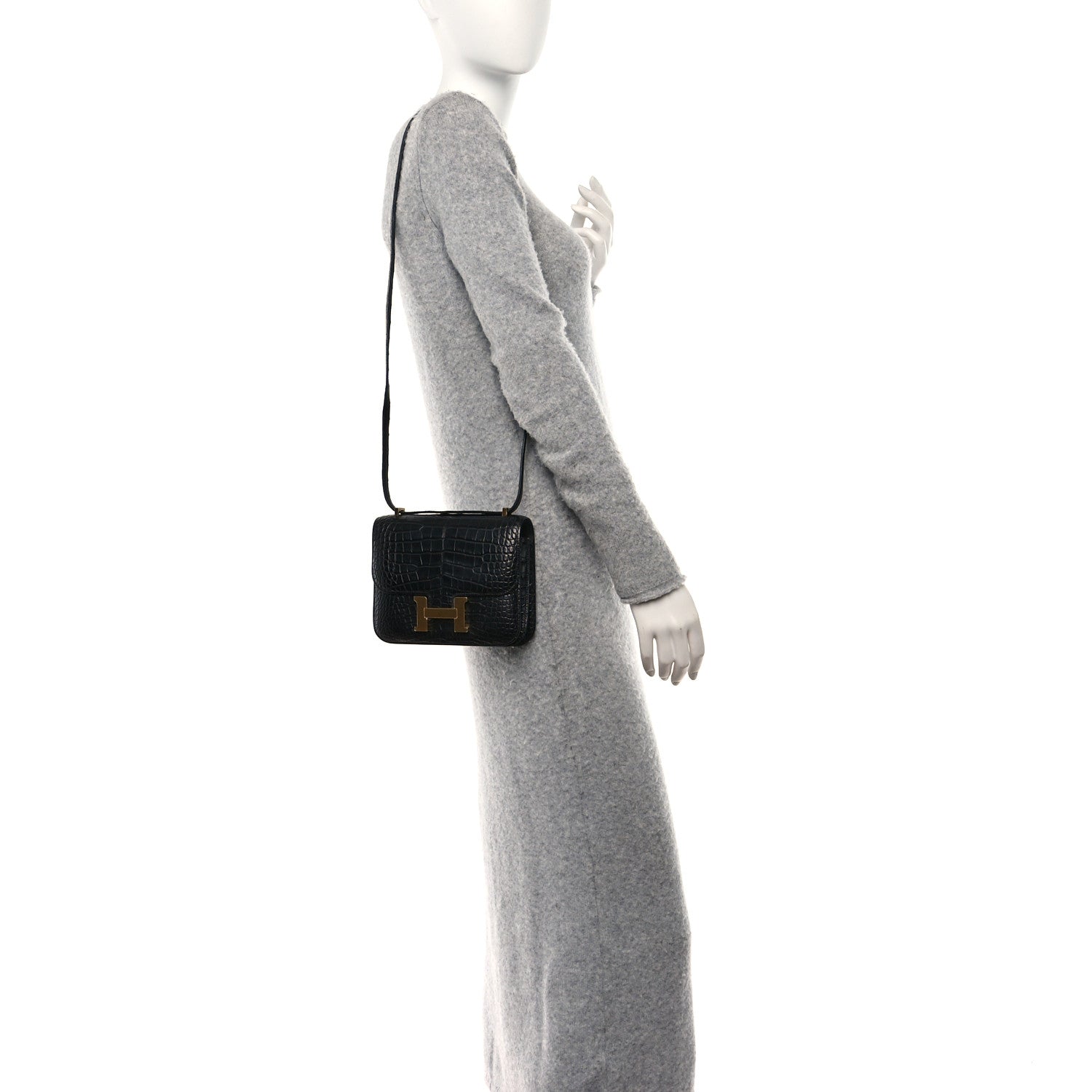 Hermes Matte Alligator Constance 18 Black 2 of 13