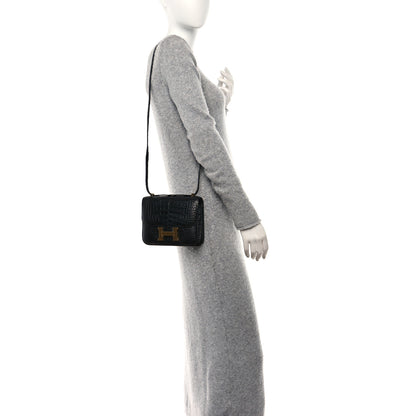 Hermes Matte Alligator Constance 18 Black 2 of 13