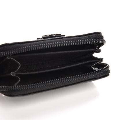 Chanel Caviar Quilted Boy Zip Around Coin Purse Wallet So Black 5 of 7