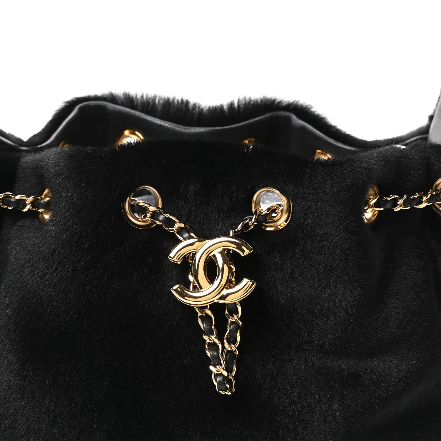 Chanel Pony Hair Mini Chanel 25 Handbag Black 8 of 11