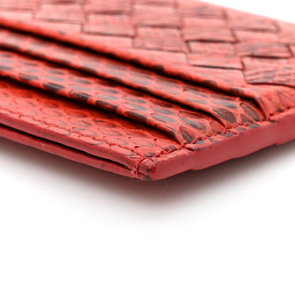 Bottega Veneta Ayers Intrecciato Card Holder Red 9 of 9