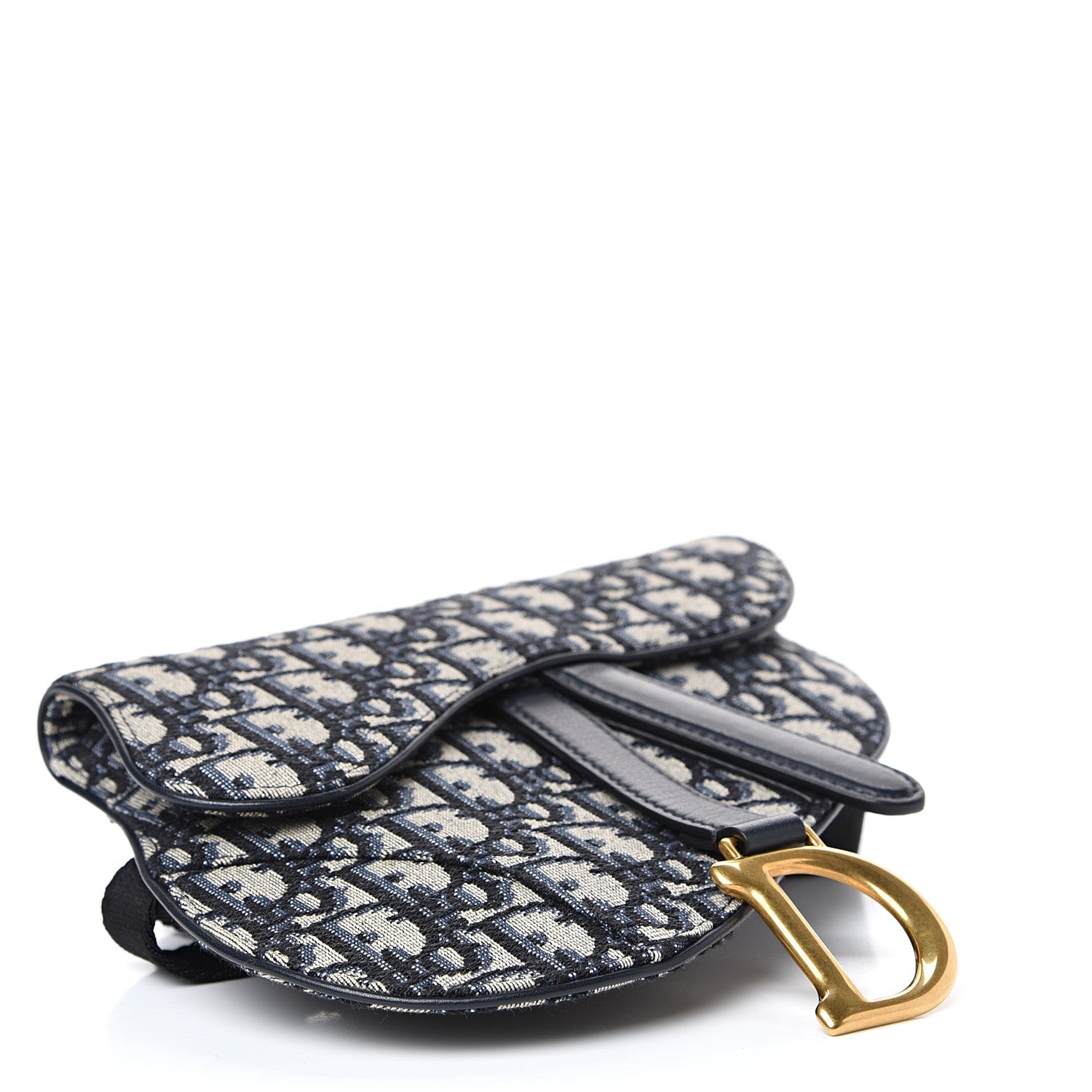 Christian Dior Oblique Saddle Belt Bag Blue 3 of 10