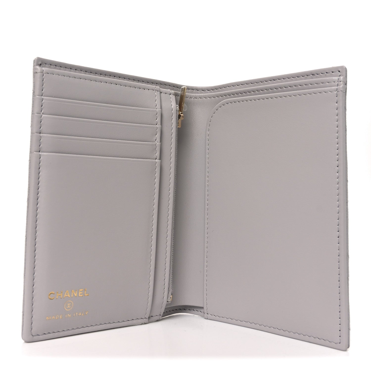 Chanel Caviar Quilted CC Passport Holder Grey 5 of 8