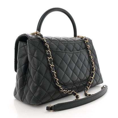 Chanel Caviar Quilted Small Coco Handle Flap Black 3 of 11