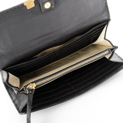 Chloe Calfskin Studded Marcie Continental Flap Wallet Black 5 of 8