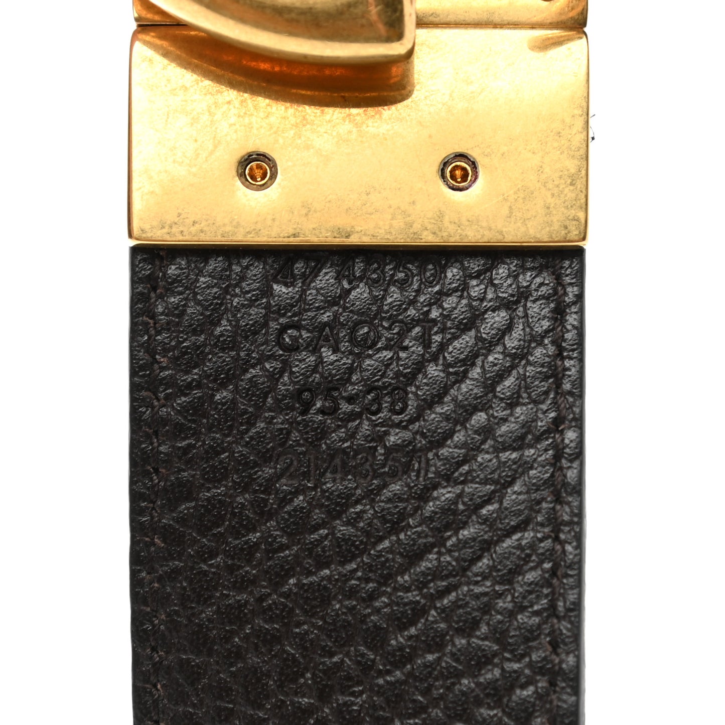 Calfskin Double G Reversible 37mm Belt 95 38 Black Cocoa