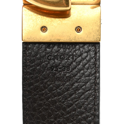 Gucci Calfskin Double G Reversible 37mm Belt 95 38 Black Cocoa 4 of 6