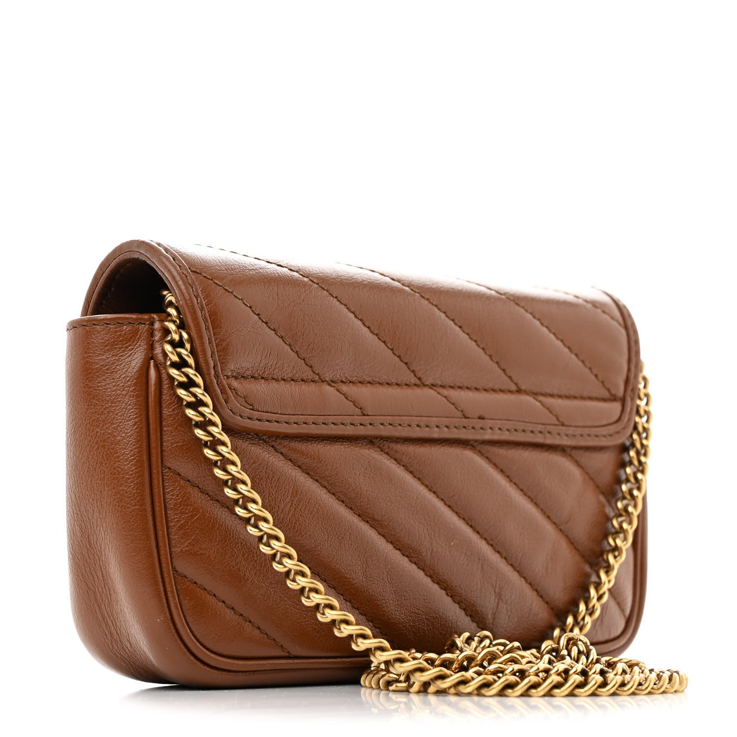 Gucci Azalea Calfskin Matelasse Diagonal Super Mini GG Marmont Shoulder Bag Cuir 3 of 11
