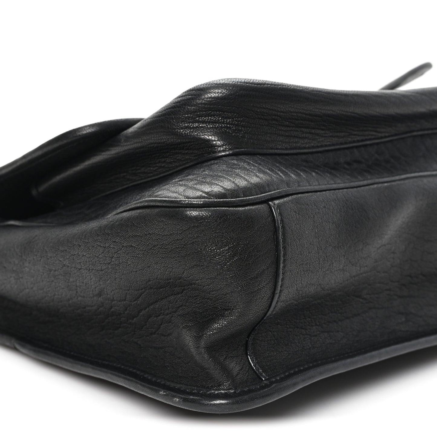 Grained Lambskin Monogram Large Niki Chain Satchel Black