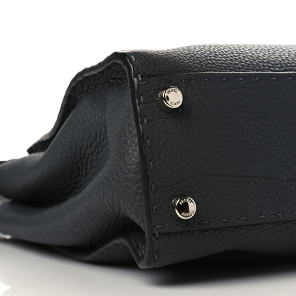 Fendi Cuoio Romano Selleria Bi-Color Medium Peekaboo Iconic Satchel Asfalto Latte 8 of 9