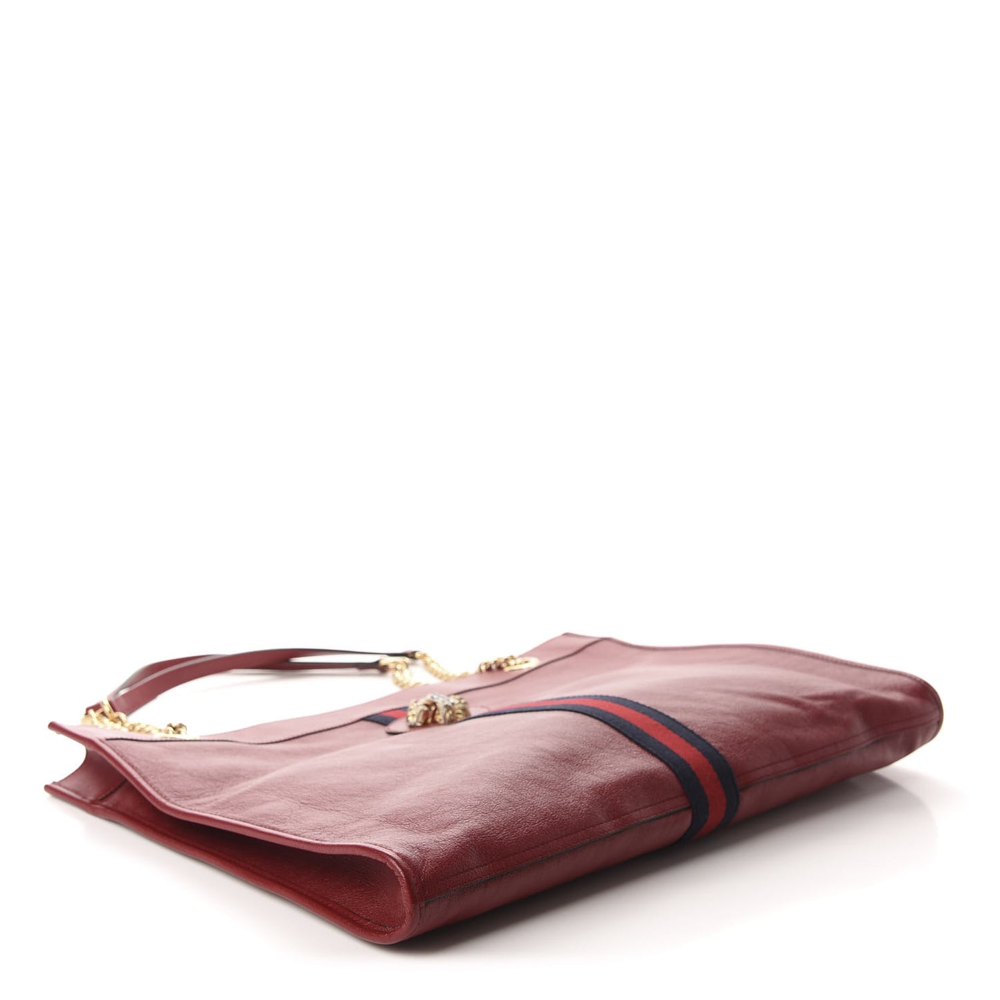 Calfskin Large Rajah Chain Tote Romantic Cherry