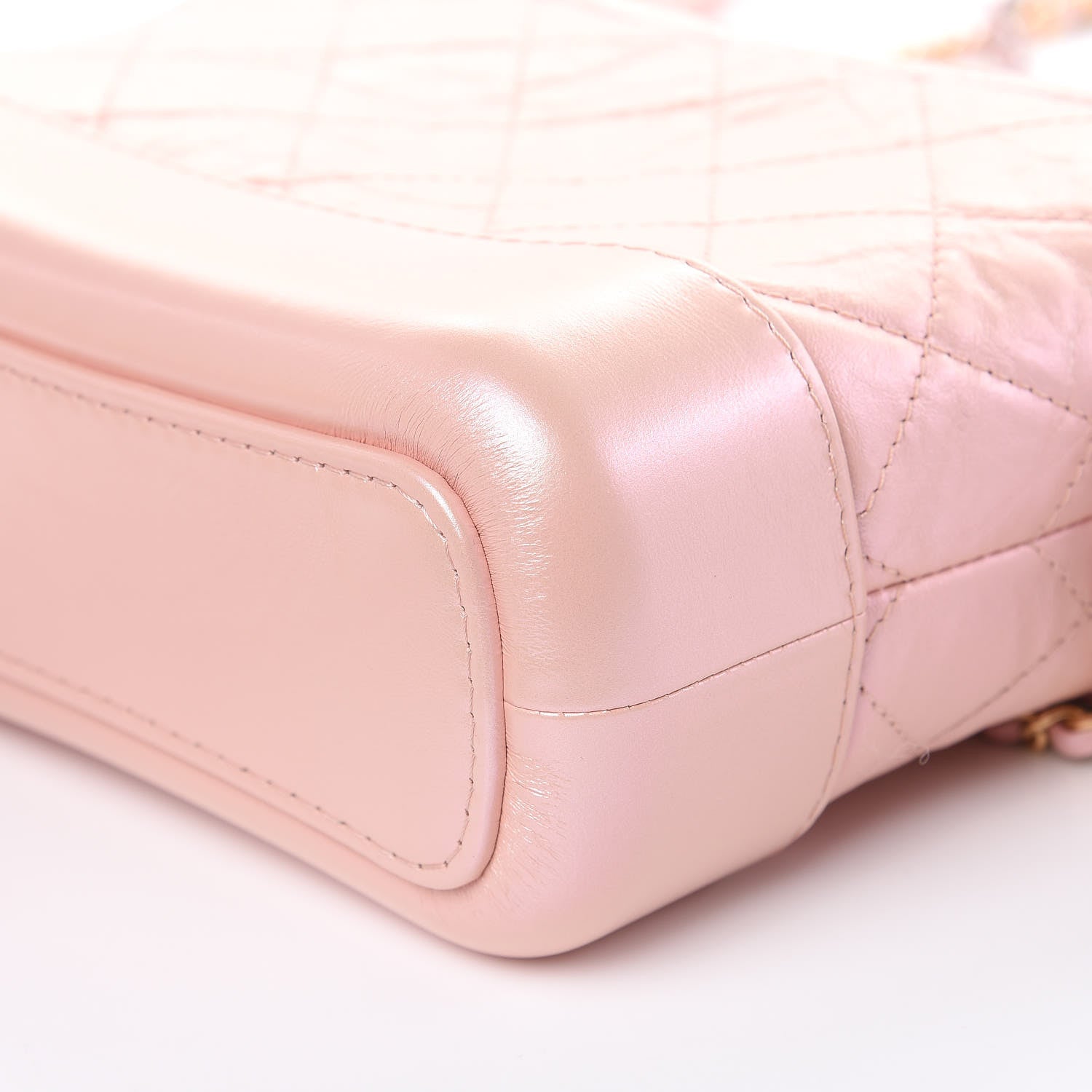 Chanel Iridescent Aged Calfskin Quilted Small Gabrielle Hobo Light Pink 9 of 10
