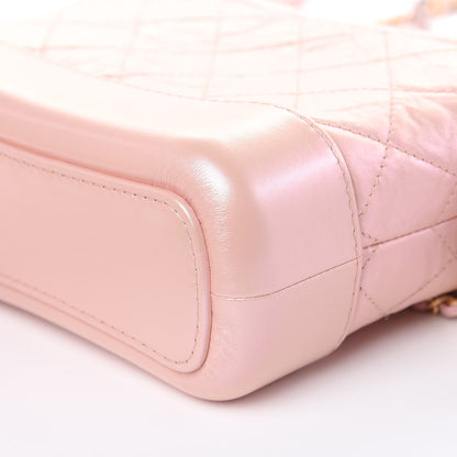 Chanel Iridescent Aged Calfskin Quilted Small Gabrielle Hobo Light Pink 9 of 10