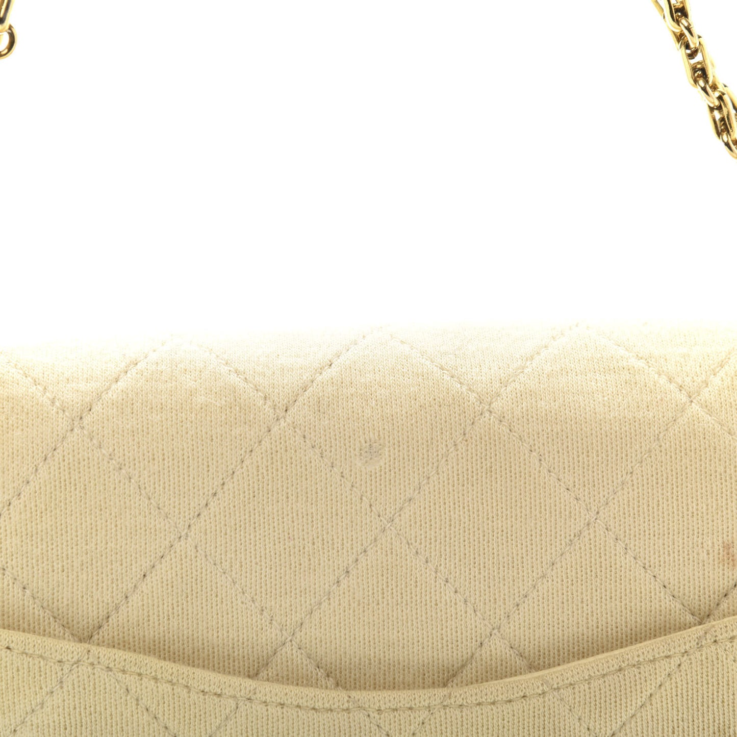 Jersey Quilted Medium Double Flap Beige