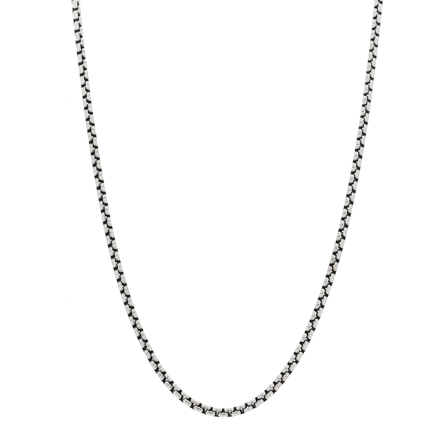 David Yurman Sterling Silver 14K Yellow Gold 2.7mm Small Box Chain Necklace 16" 1 of 4