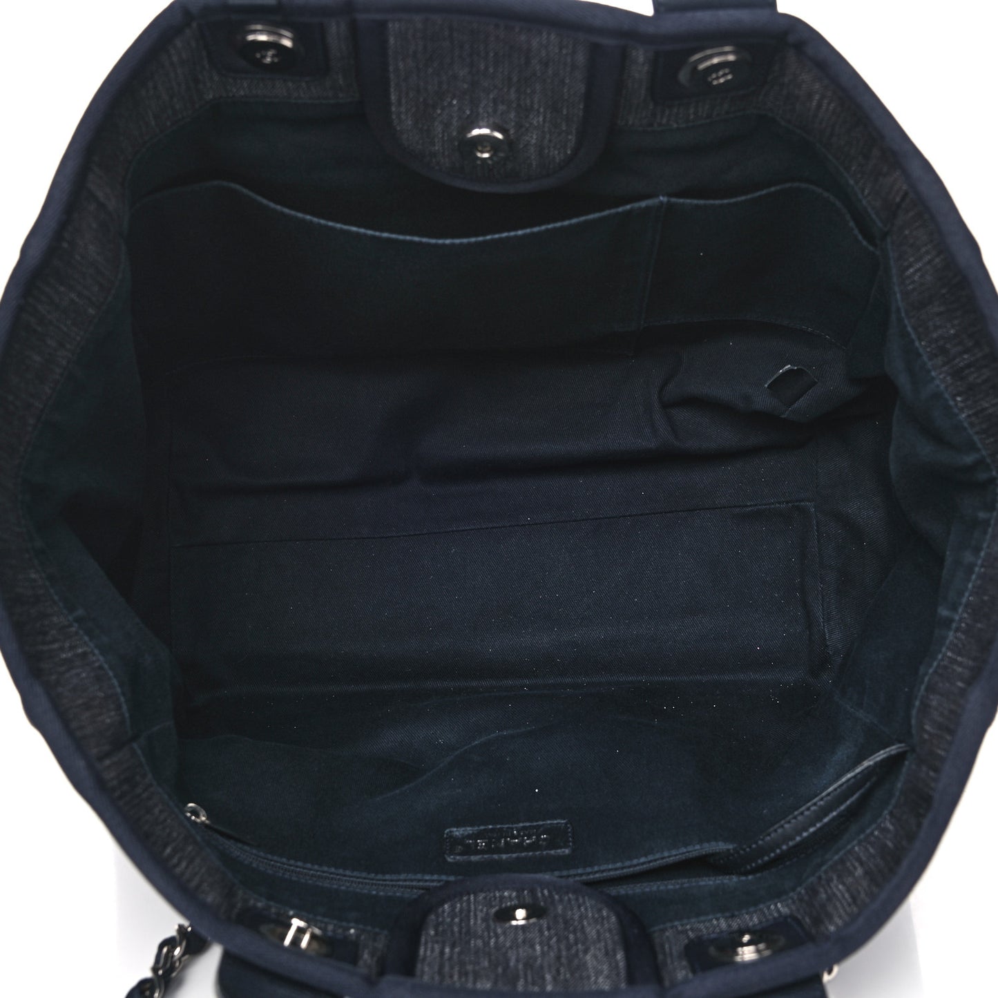 Denim Large Deauville Tote Dark Blue