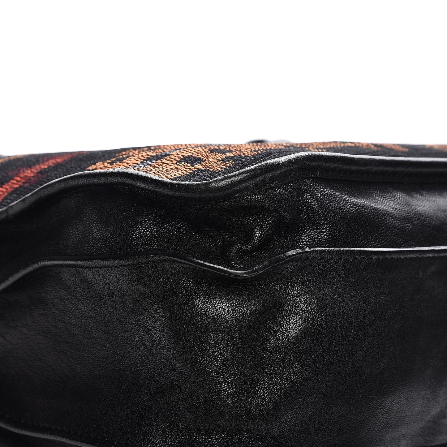 Lambskin Blanket Print Large PS1 Satchel Black