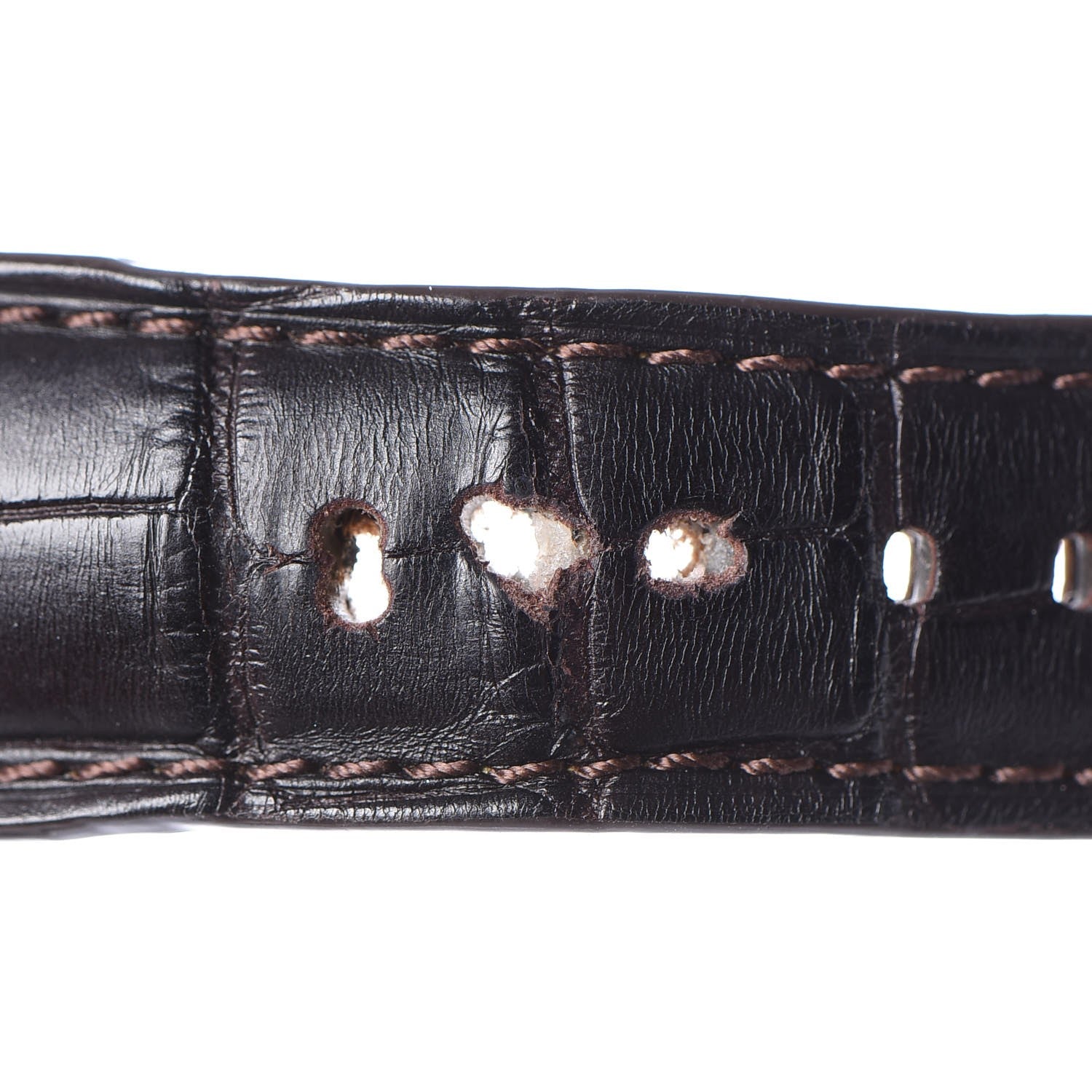 Louis Vuitton Stainless Steel Alligator Diamond 41mm Tambour Chronograph Automatic Watch Brown 8 of 9