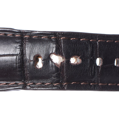 Louis Vuitton Stainless Steel Alligator Diamond 41mm Tambour Chronograph Automatic Watch Brown 8 of 9
