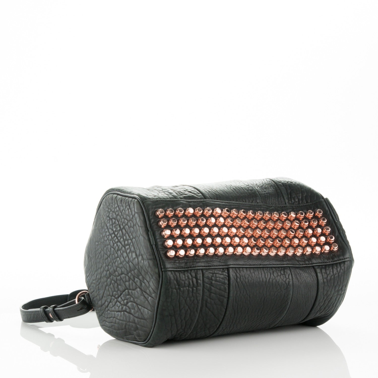 Alexander Wang Pebbled Lambskin Rocco Black Rose Gold Hardware 5 of 9