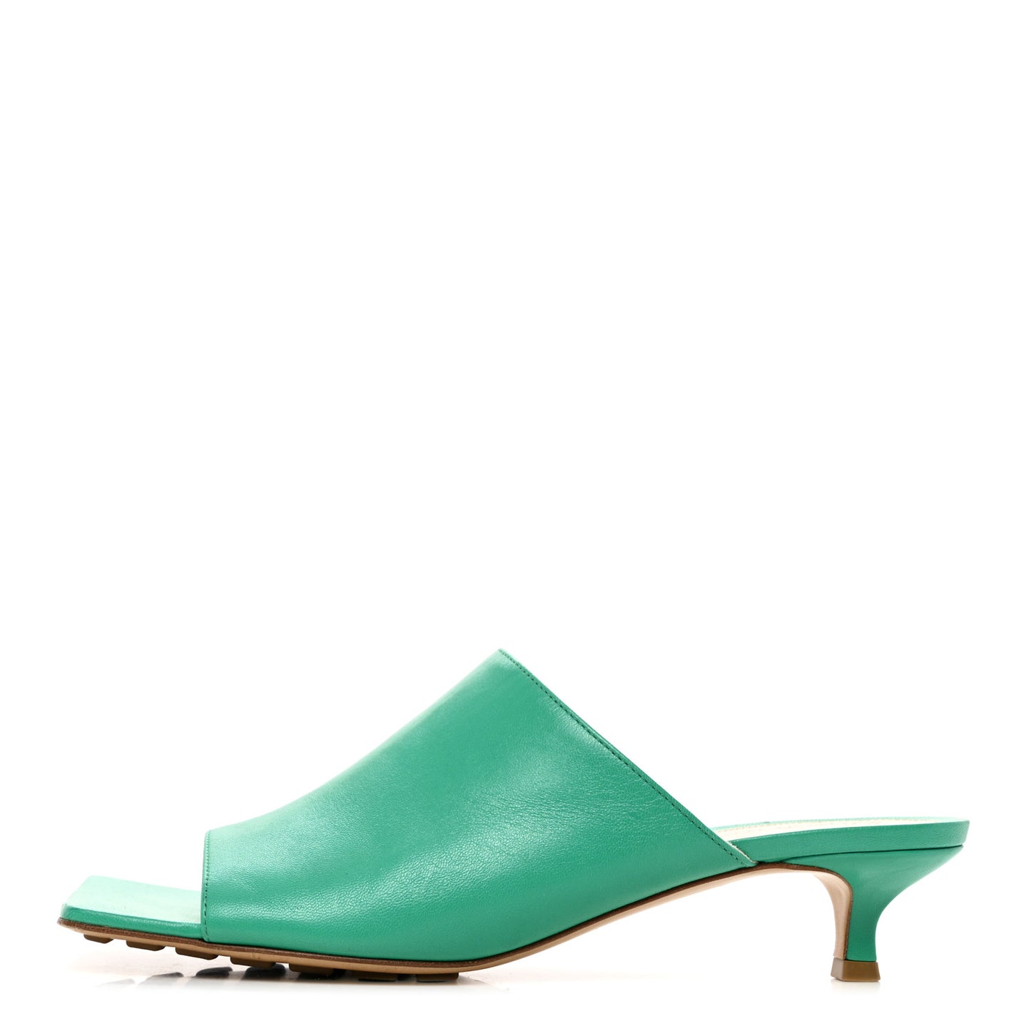 Nappa Stretch Mule Sandals 37 Acid Turquoise