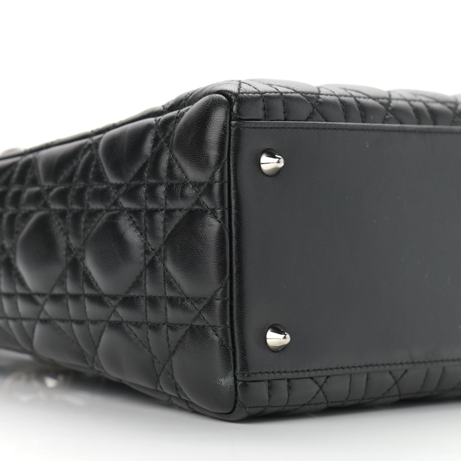 Christian Dior Lambskin Cannage Medium Lady Dior Black 8 of 11