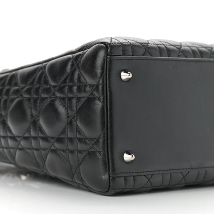 Christian Dior Lambskin Cannage Medium Lady Dior Black 8 of 11