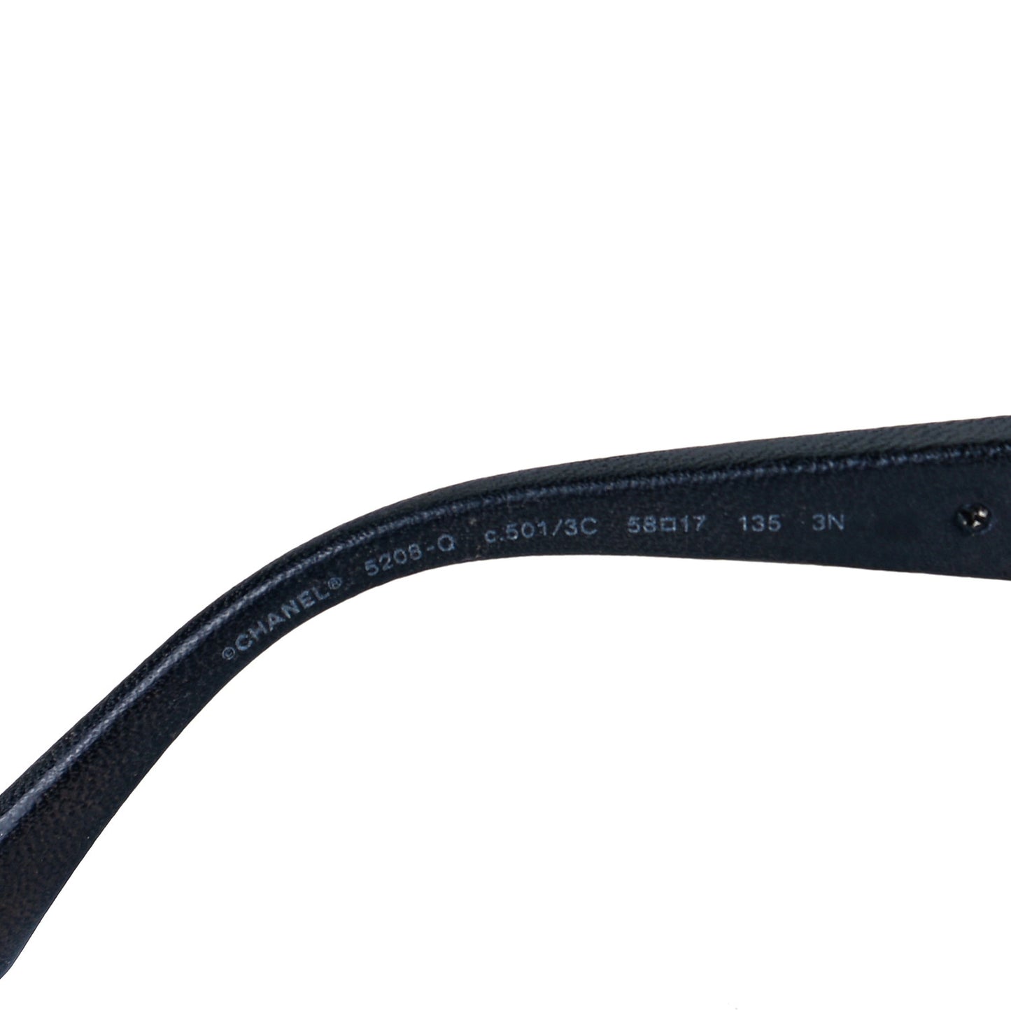 Acetate Chain Sunglasses 5208-Q Black