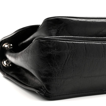 Saint Laurent Crinkled Calfskin Monogram Medium Niki Chain Satchel Black 9 of 10