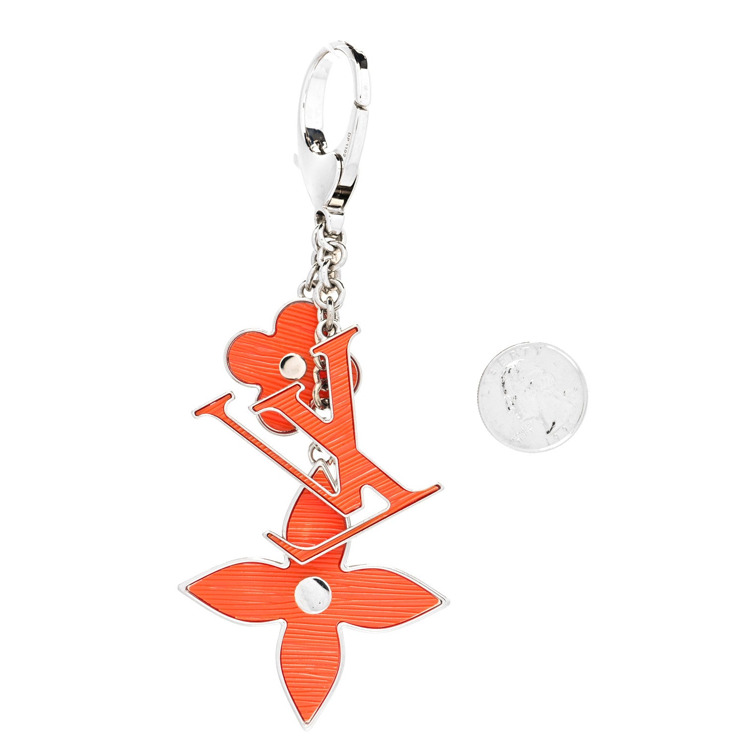 Louis Vuitton Fleur d Epi Bag Charm Piment 2 of 4