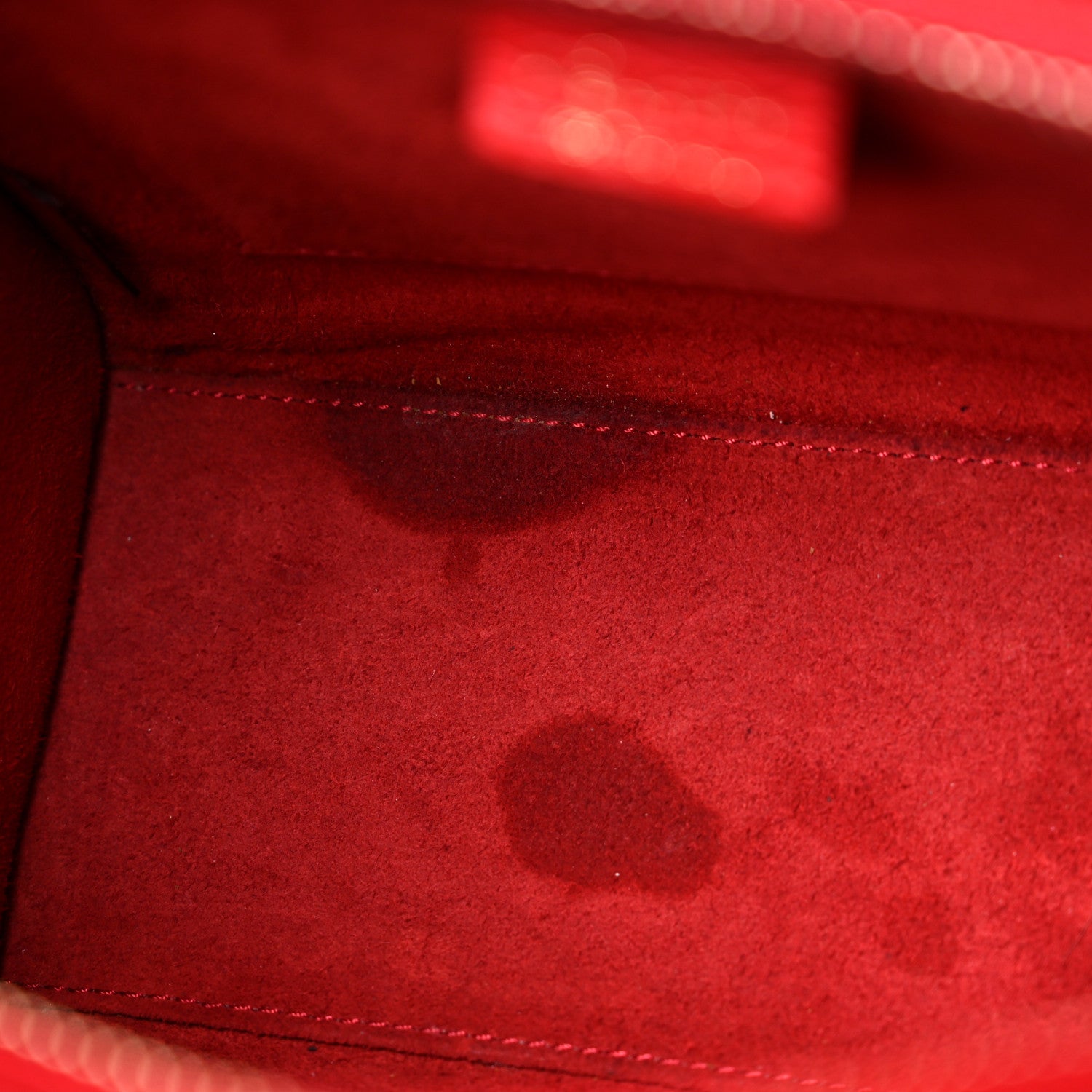 Celine Drummed Calfskin Nano Luggage Coquelicot 10 of 11