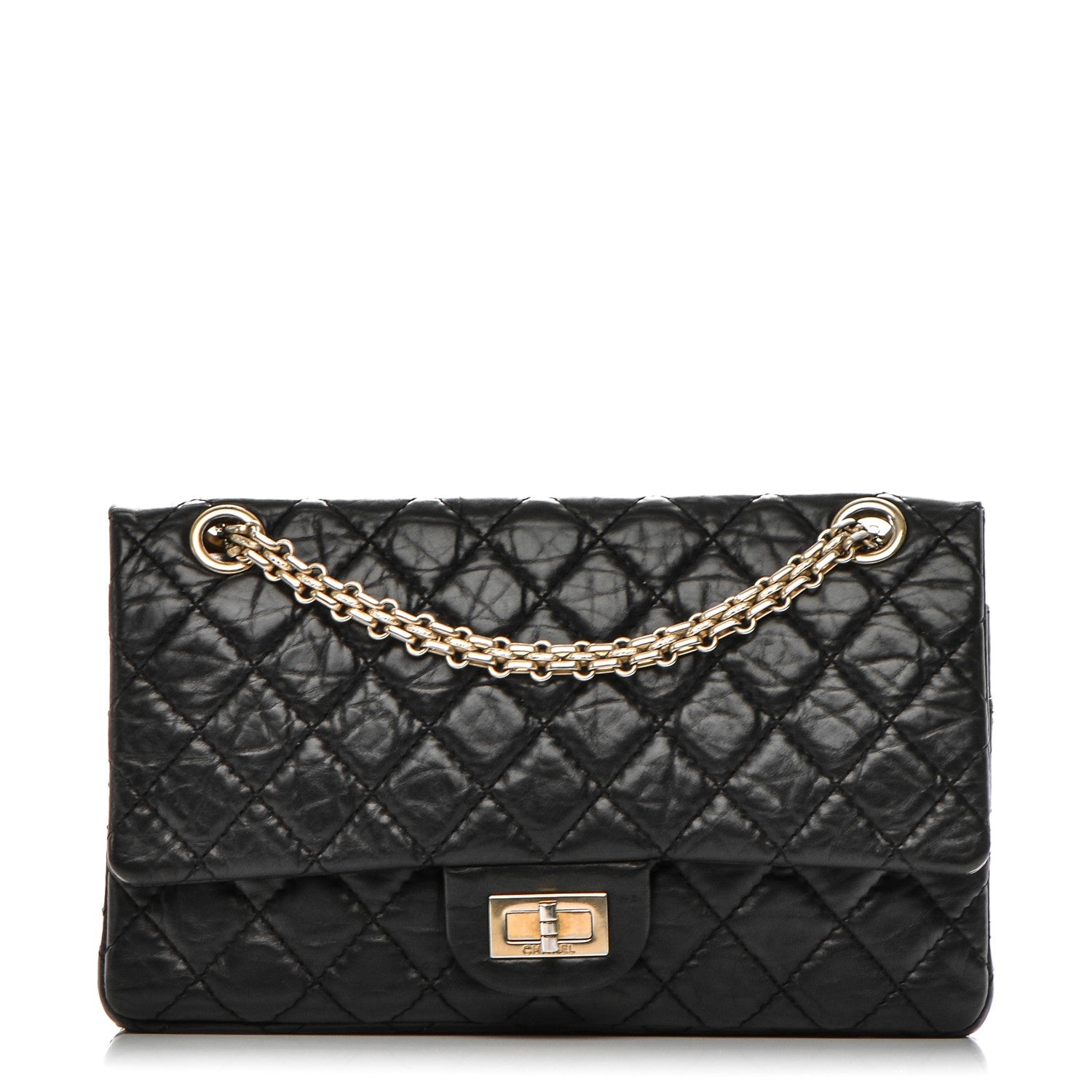 Chanel Aged Calfskin Quilted 2.55 Reissue 225 Flap Black 1 of 8