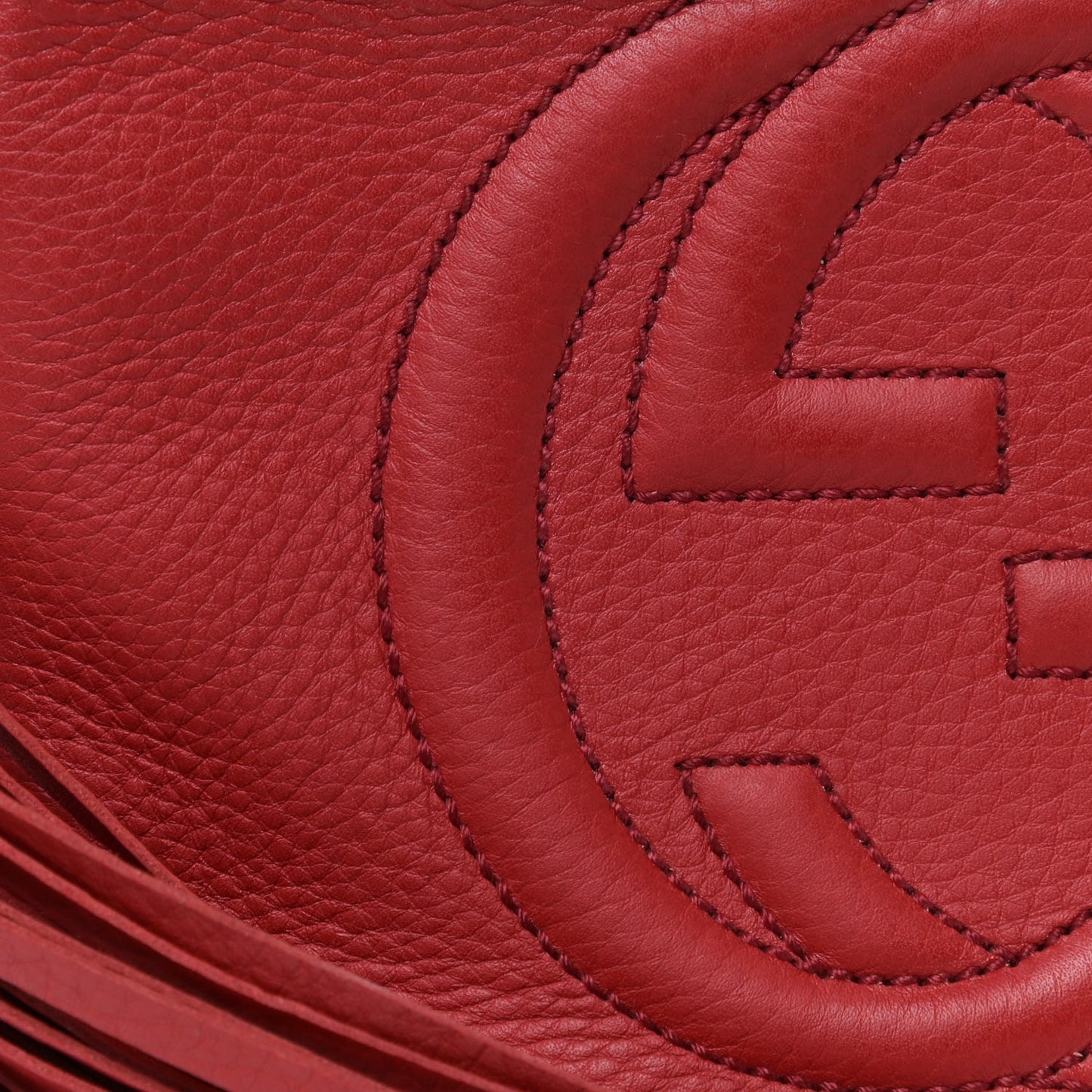 Pebbled Calfskin Small Soho Disco Bag Tabasco Red