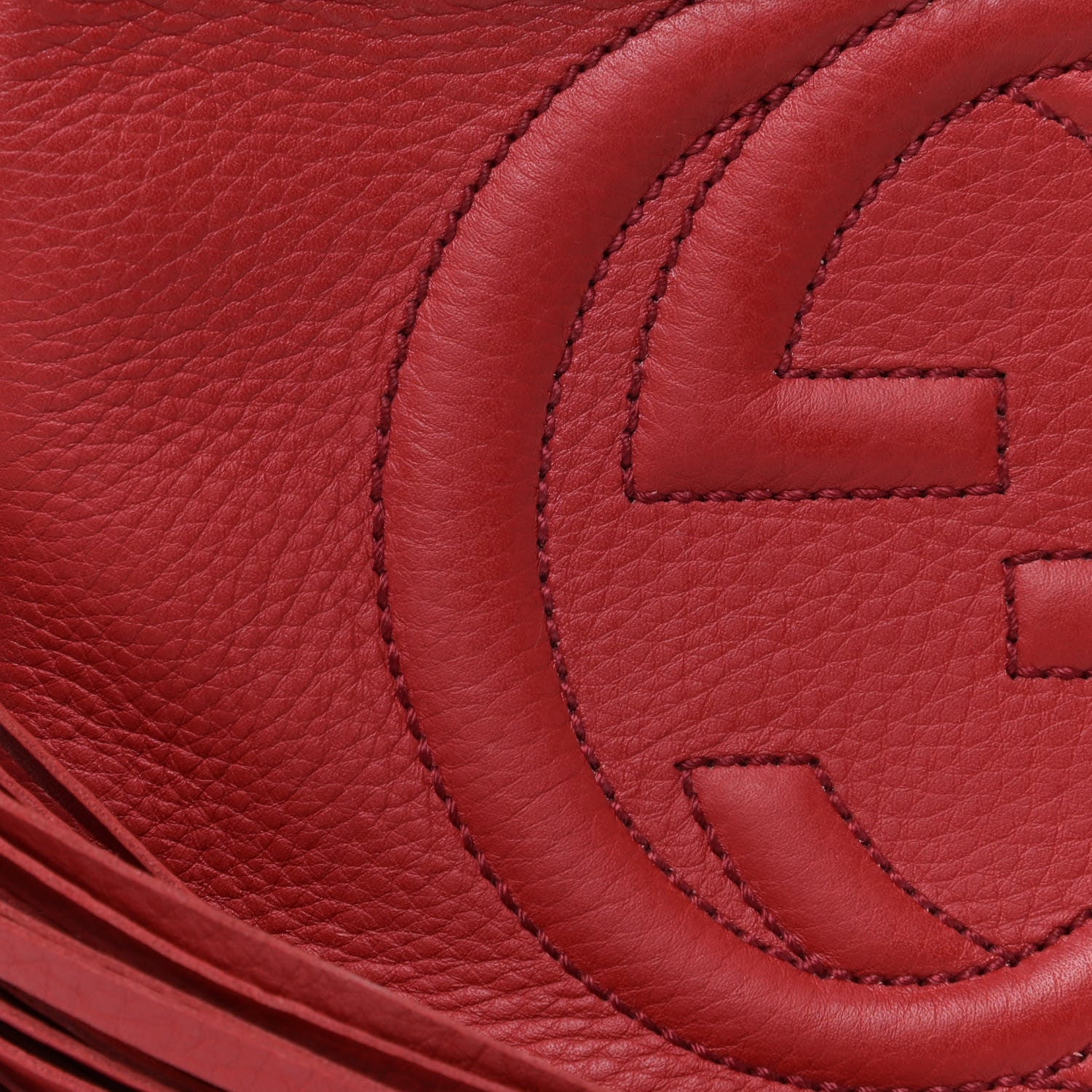 Gucci Pebbled Calfskin Small Soho Disco Bag Tabasco Red 10 of 10