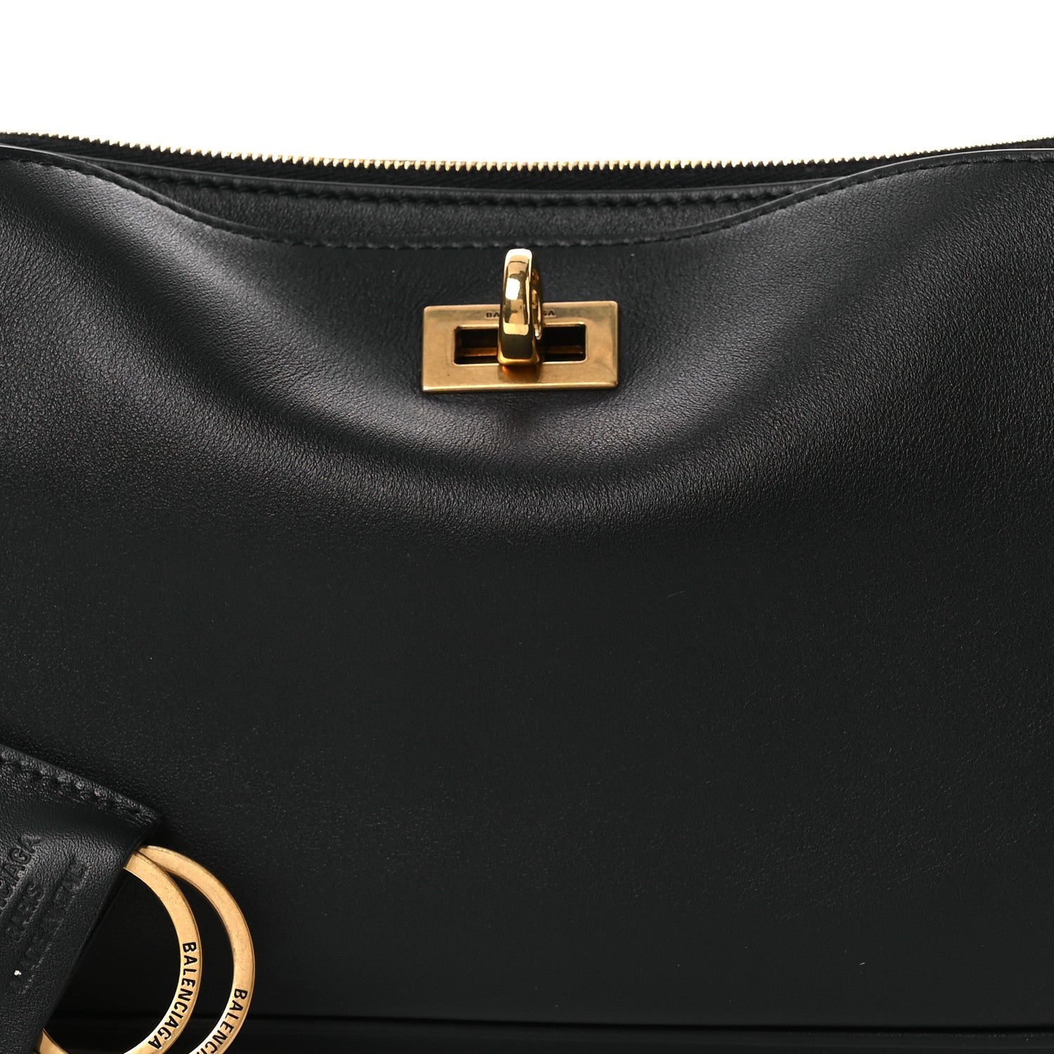 Balenciaga Natural Smooth Calfskin Rodeo Sling Pochette Black 8 of 12