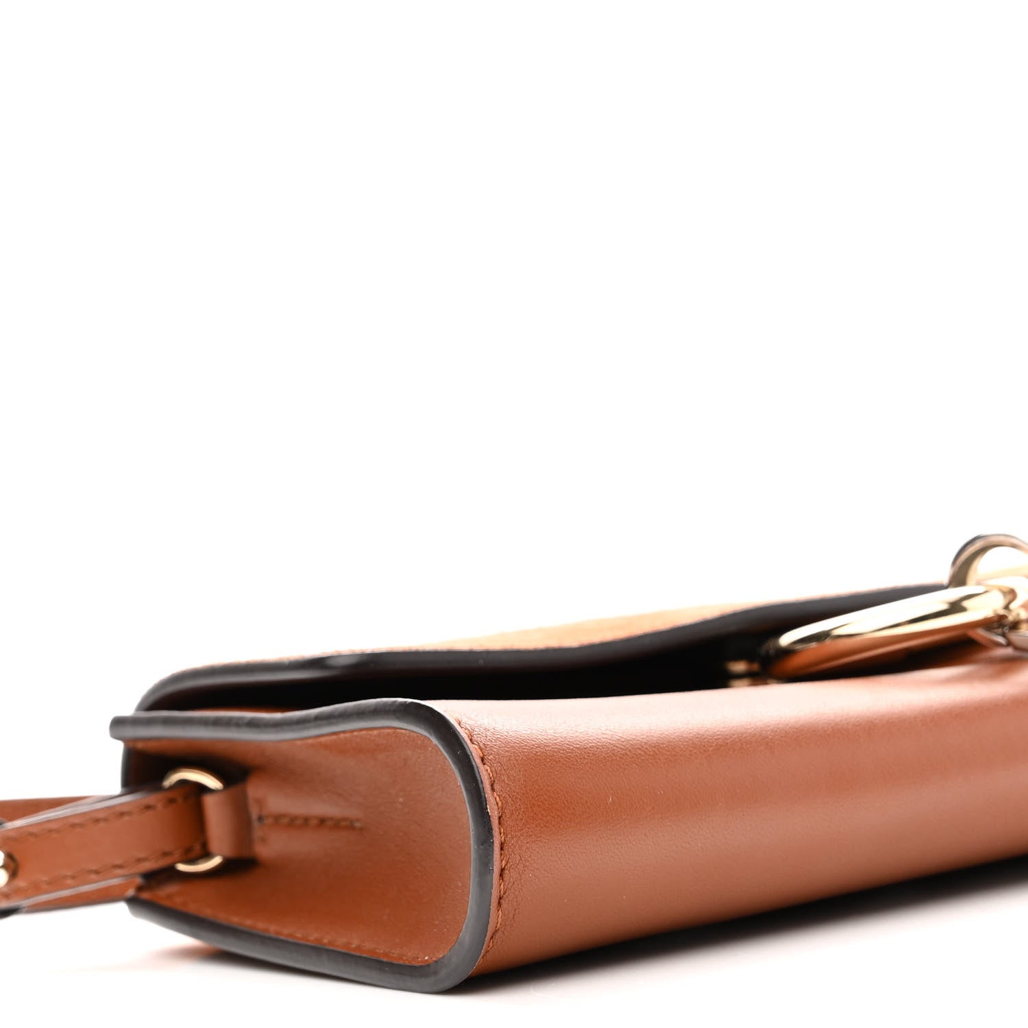 Chloe Suede Calfskin Mini Faye Shoulder Bag Tobacco 7 of 8