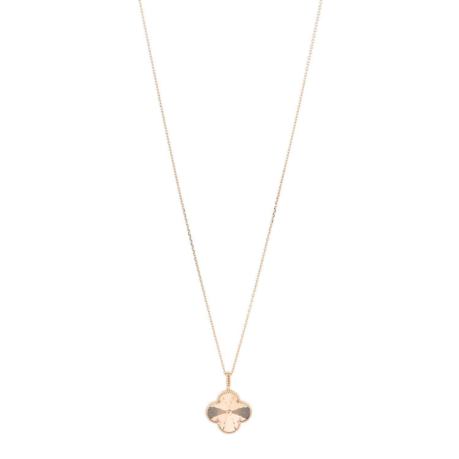 Van Cleef & Arpels 18K Yellow Gold Guilloche Magic Alhambra Long Necklace 1 of 6