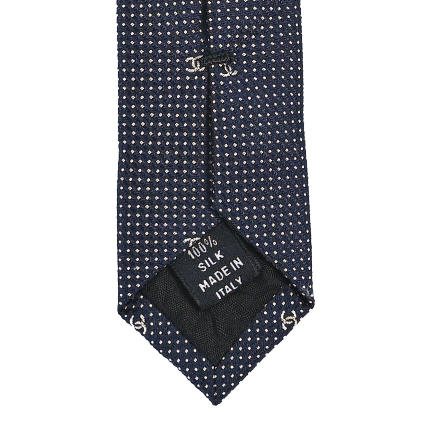 Mens Silk CC Neck Tie Blue
