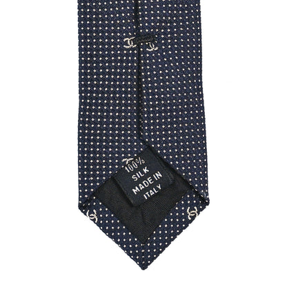 Chanel Mens Silk CC Neck Tie Blue 3 of 3