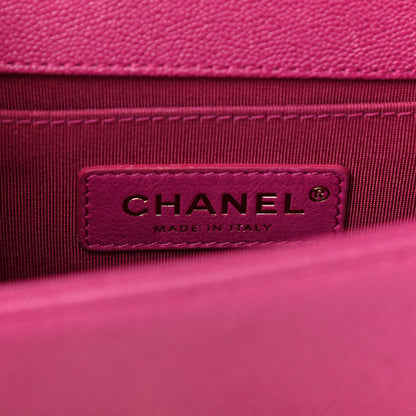 Chanel Caviar Quilted Small Boy Flap Fuchsia 6 of 11