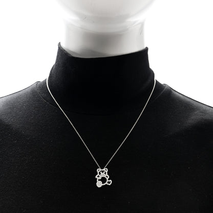 Roberto Coin 18K White Gold Diamond Teddy Bear Pendant Necklace 2 of 4
