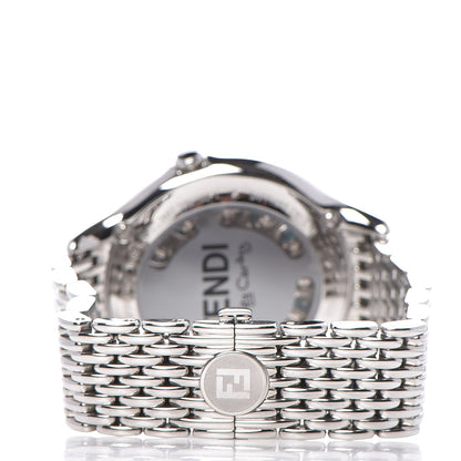 Fendi Stainless Steel Diamond Topaz 38mm Crazy Carats Rotating Gem Quartz Watch Black 6 of 9