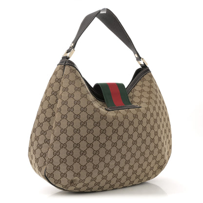 Gucci Monogram Large New Ladies Web Hobo Dark Brown 4 of 21