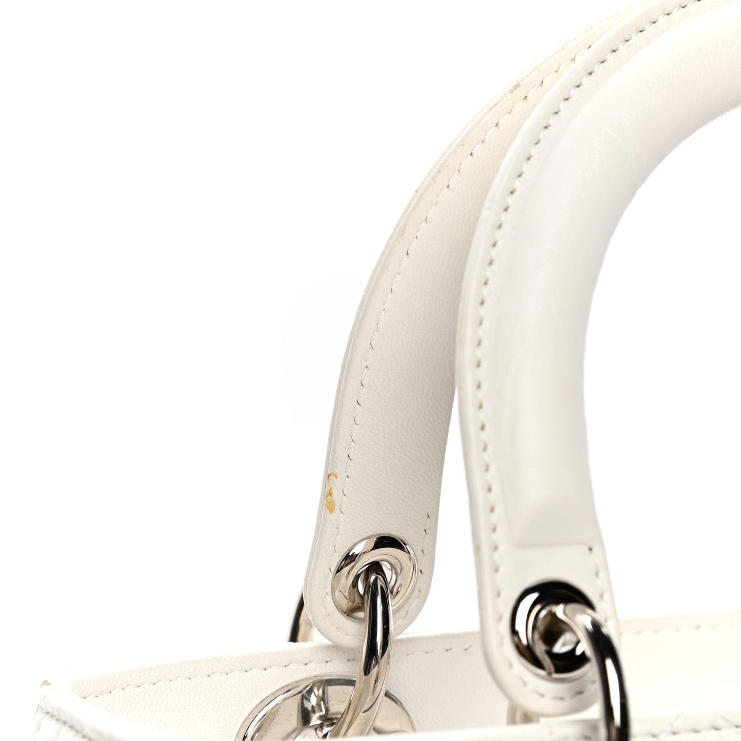Lambskin Cannage Medium Lady Dior White