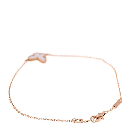 Van Cleef & Arpels 18K Rose Gold Mother of Pearl Sweet Alhambra Butterfly Bracelet 3 of 6