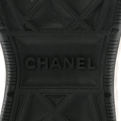 Chanel Velvet Calfskin Mixed Fibers CC Sneakers 38 Black 6 of 13