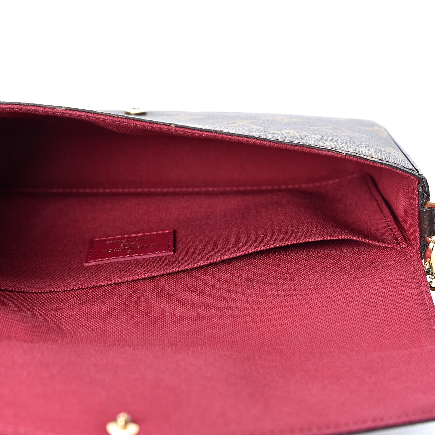 Monogram Pochette Felicie Chain Wallet Fuchsia