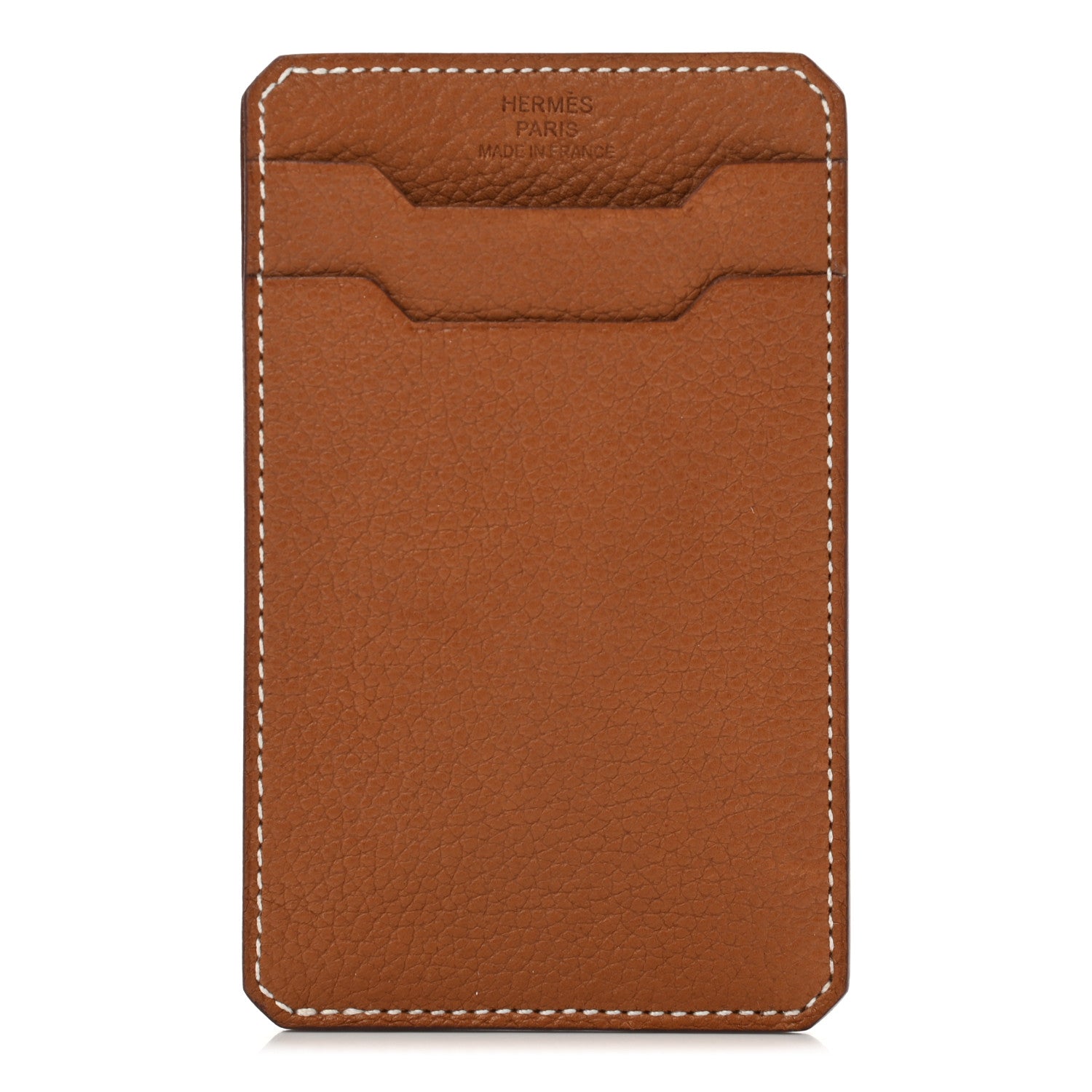 Hermes Barenia Faubourg City 3CC Card Holder Fauve 1 of 8